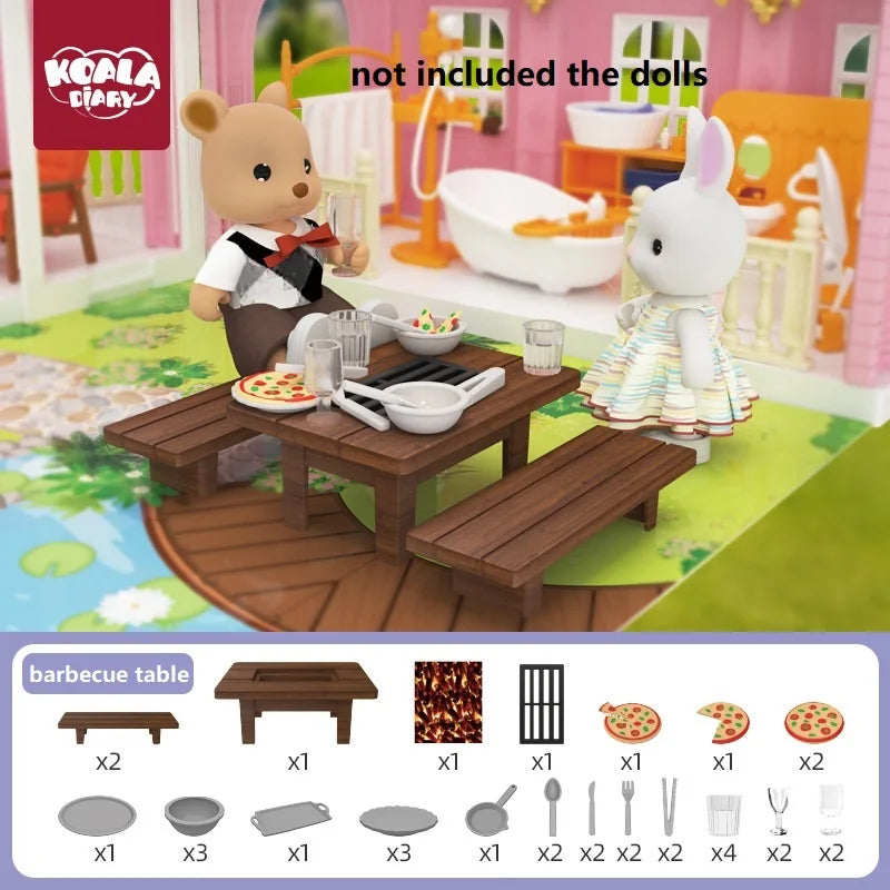 Original Toys Miniature Items Furniture Family Toys Dollhouse LivingRoom Bathroom Kitchen Set Pretend Creative Ideas Kids Toys by Smarsty