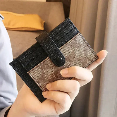 Women Short Small Wallets Fold Card Holder ID Bag Coin Purse Ladies Wallets Anti-degaussing driver's license card holder - Smarsty
