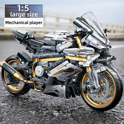 TOYLINX Alloy Motorcycle Desktop Decorations 2045PCS Racing Building Block Model  Kid Toys Christmas Easter Festive Gift Giving - Smarsty