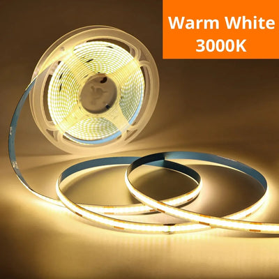LED COB Light Strip Touch Dimmer Flexible Diode Tape 5V USB Linear Indoor Lighting Lamp Room DIY TV Mirror Backlight Wall Decor - Smarsty