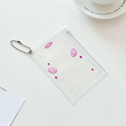 INS Transparent Candy Bag Badge Holder Korean Photocard Holder Display Bag Pendant Idol Photo Card Protective Cover Card Holder