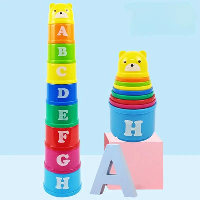 Kid Brain Response Battle Fold Cup Hand Speed Competition Fold Cup Baby Stack Game Early Education Puzzle Train Board Games Toy - Smarsty