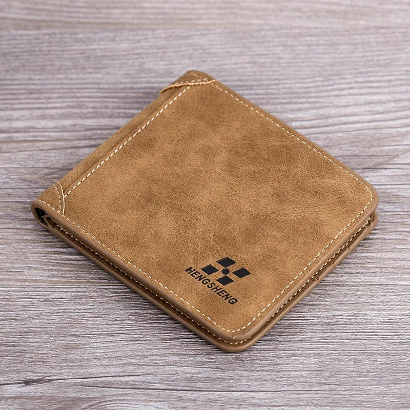 Men's Wallet Leather Billfold Slim Hipster Cowhide Credit Card/ID Holders Inserts Coin Purses Luxury Business Foldable Wallet - Smarsty