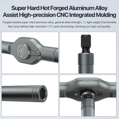 VMAN 24in1 Multifunction Ratchet Screwdriver Set Multi Magnetic Bits Mini Repair Tool Kit Household Tool For PC & Desk Etc.