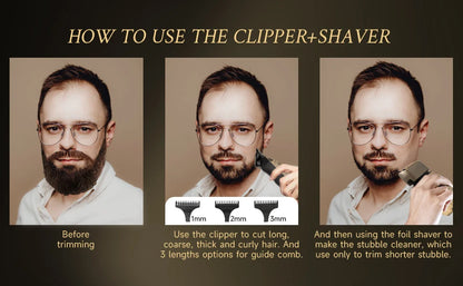 Foil Shavers for Men with Head Shaving, Hair Beard Trimmer, Face Mustache Grooming Kit, Bald Head Shavers  and  and Haircutting