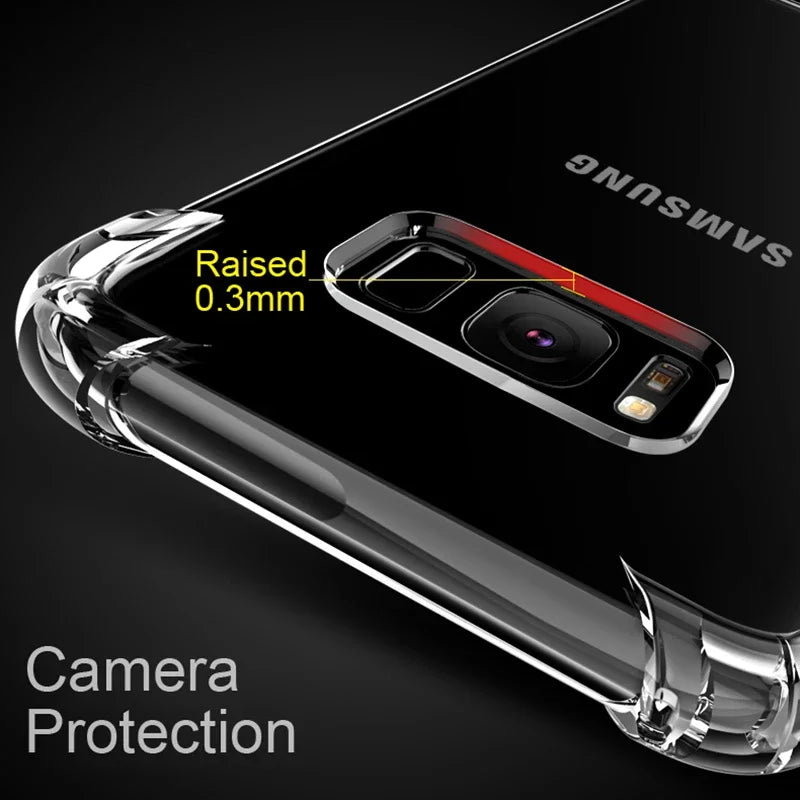 Transparent Silicone Case For Galaxy Phones Soft Shockproof - Smarsty