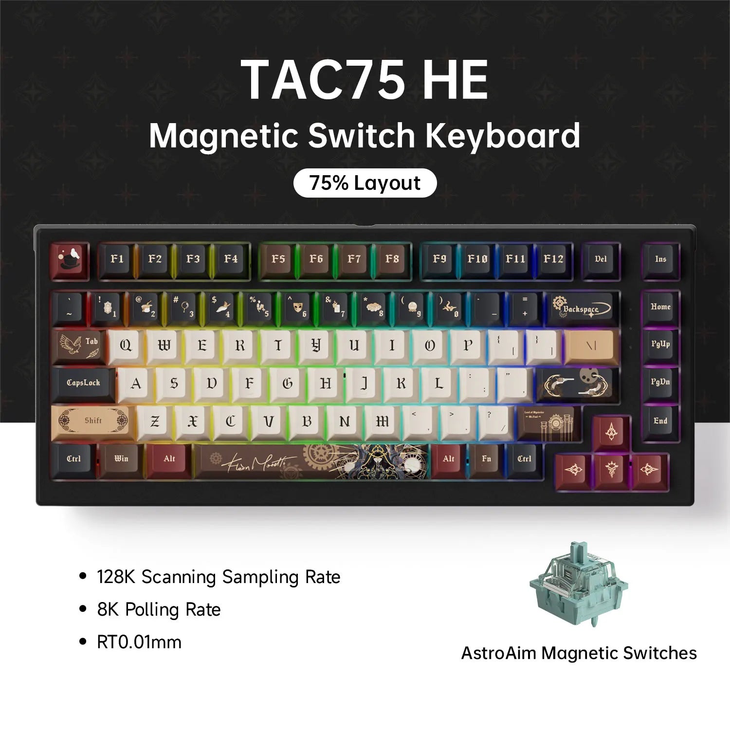 75 Percent Keyboard With Magnetic Switch For Gaming