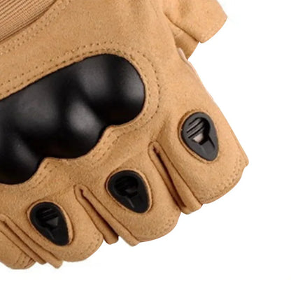 Men's Hard Knuckle Fingerless Gloves for Combat and Hunting - Smarsty