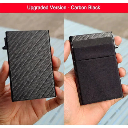 Anti Rfid Blocking Protected Magic ID Bank Credit Card Holder Men Thin Slim Minimalist Smart Magic Wallets Metal Cardholer Case