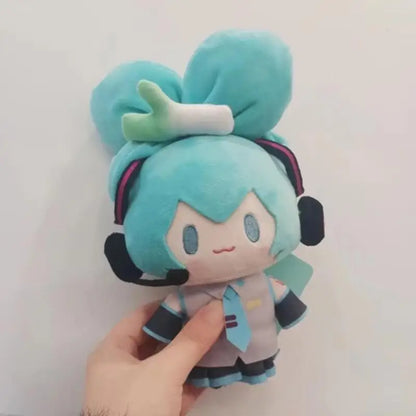 15cm Hatsune Miku Kawaii Q Version Figure Plush Doll Anime Peripheral Plush Stuffed Toy Collection Model Ornament Toy Girls Gift