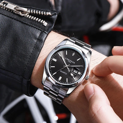 Luxury Waterproof Men's Wristwatch with Luminous Date Feature - Smarsty