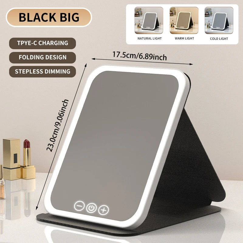 Dimmable LED Makeup Mirror with Touch Screen Convenience - Smarsty