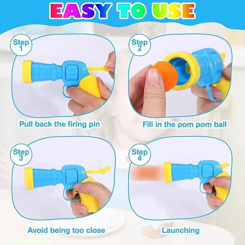 Interactive Cat Toy Shooting Gun with Plush Balls - Smarsty