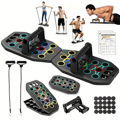 Solid Push Up Board Home Workout Equipment Multi-Functional Pushup Stands System Fitness Floor Chest Muscle Exercise Professiona - Smarsty