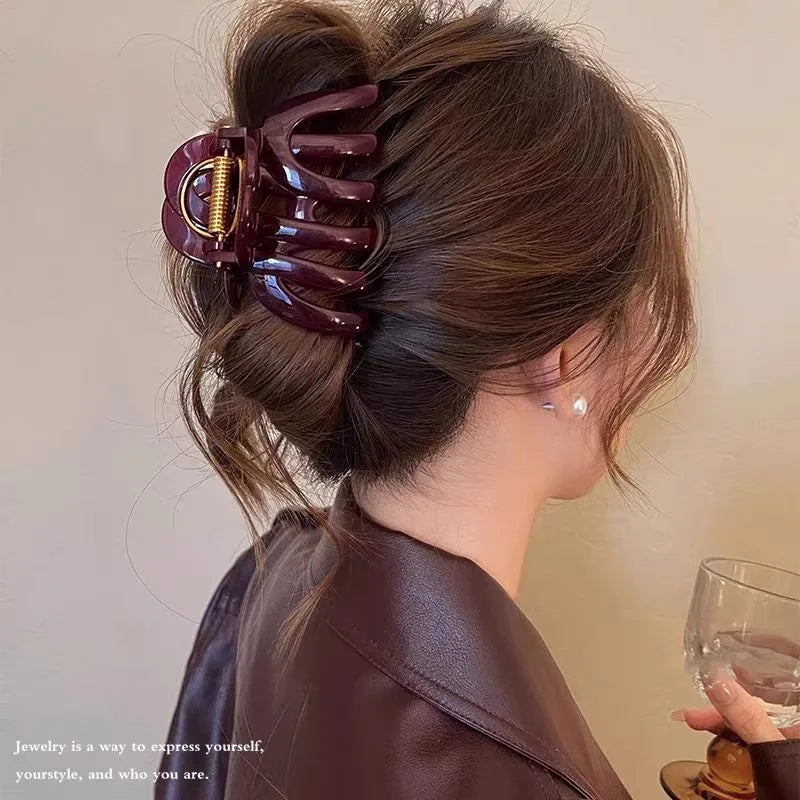 Pumpkin Hair Claw Clip For Women Strong Hold Accessory - Smarsty