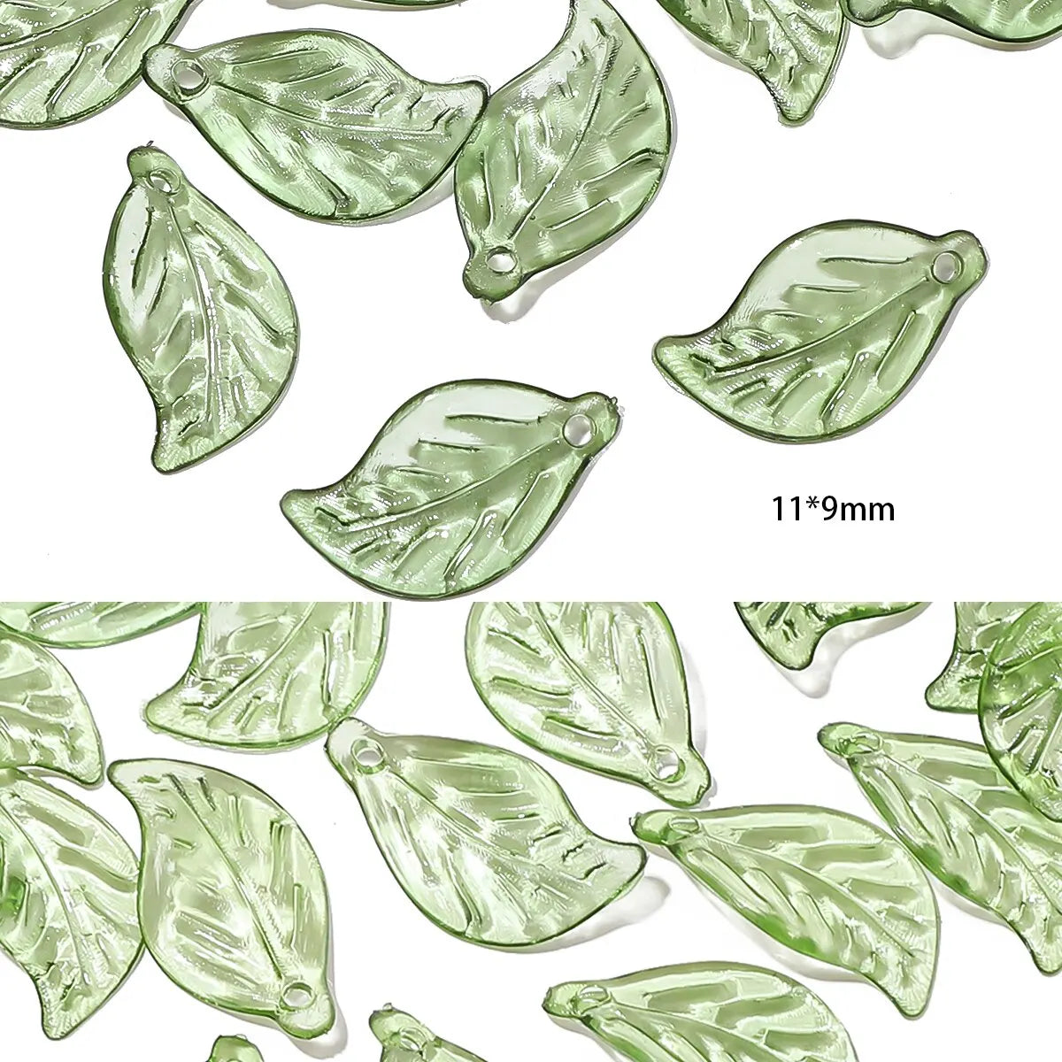 100pcs Acrylic Leaf Beads Perfect For DIY Handmade Jewelry - Smarsty
