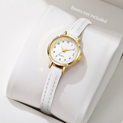 Fashionable Women's Quartz Watch with Leather Band - Smarsty