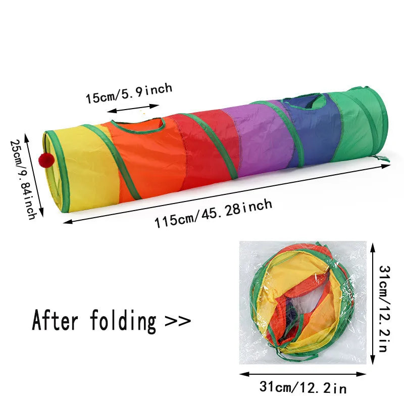 Foldable Cat Tunnel with Breathable Design for Indoor Play - Smarsty