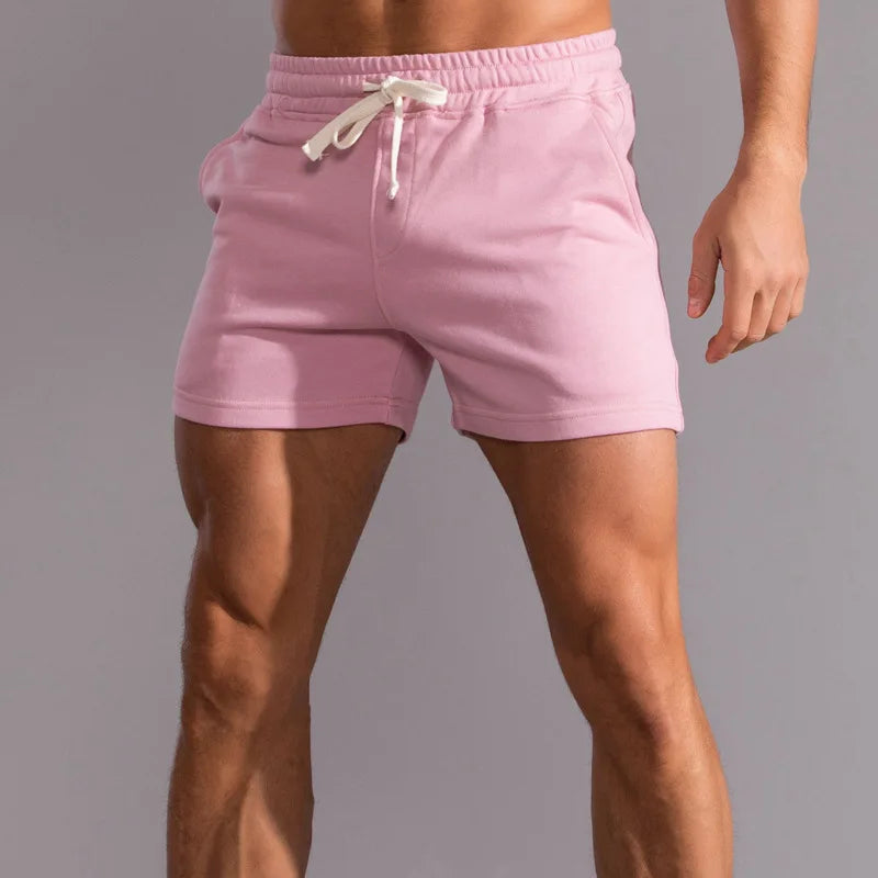 Cotton Running Shorts For Men Gym Fitness Home Casual Sport Underwear Yoga Workout Training Loose Boxers Super Short Pants Sweat - Smarsty