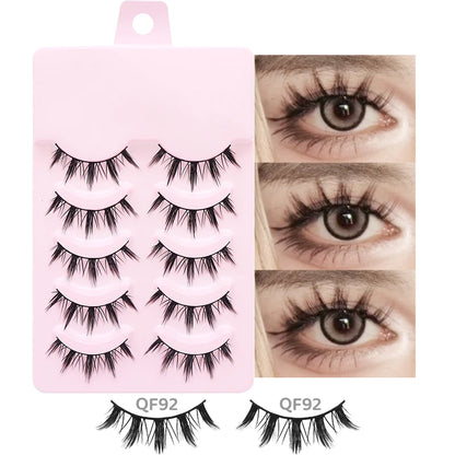 DINGSEN 5 Pairs Soft Natural Long False Eyelashes - Smarsty