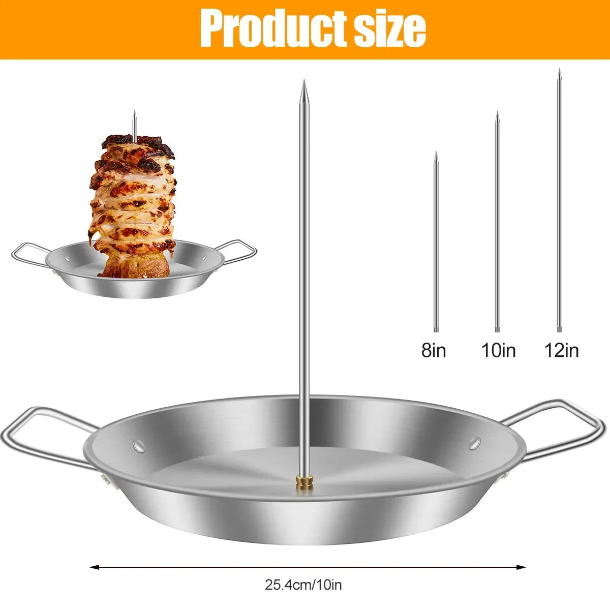 Stainless Steel Vertical Meat Skewer Grill Rack - Smarsty