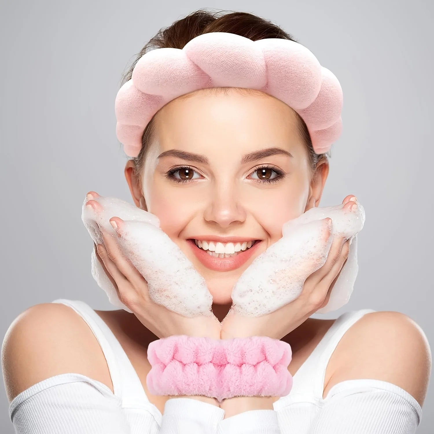 Soft Cotton Makeup Headbands Set Absorbent Spa Hairbands - Smarsty
