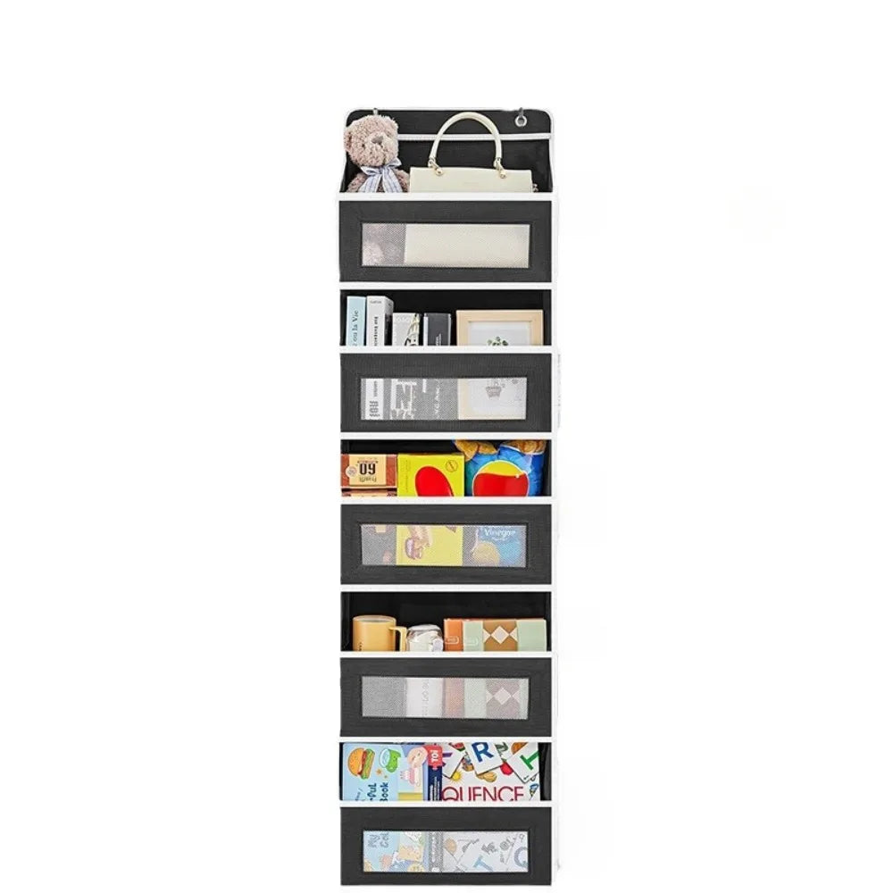 5-Shelf Hanging Storage Organizer - Behind Door, Anti-Tilt, 5 Large Capacity Pockets, Suitable for Bedroom, Bathroom by Smarsty
