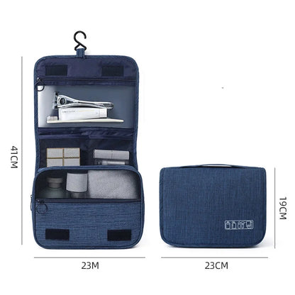 Oxford Fabric Men Business Portable Storage Bag Toiletries Organizer Women Cosmetic Bag Waterproof Hanging Travel Wash Pouch - Smarsty