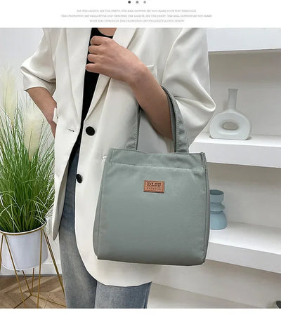 Large Capacity Insulated Lunch Bag With Sturdy Top Handle - Smarsty