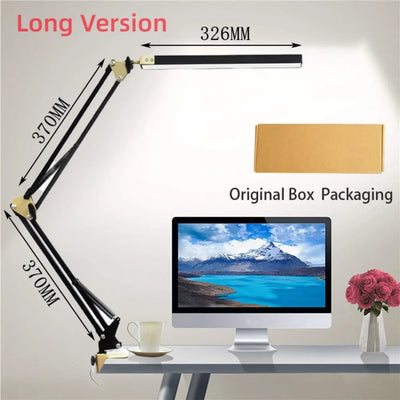 LED Desk Lamp with Clamp and Dimmable Light - Smarsty
