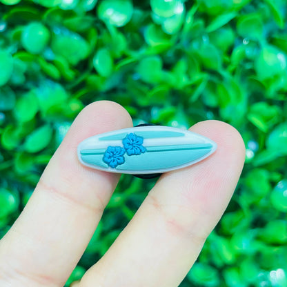 1pcs PVC Hawaii Summer Vibes Surf Sun Sand Aloha Coconut Turtle Shoe Charms Slippers Shoe Decoration Buckle Clog DIY Wristbands