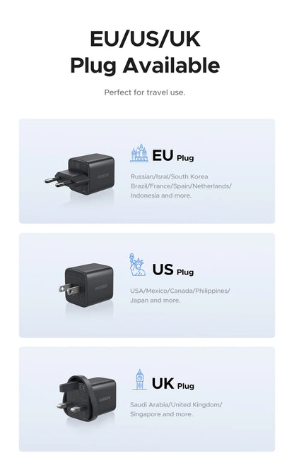 30W GaN USB C PD Fast Charger Ultra Compact PowerDelivery - Smarsty