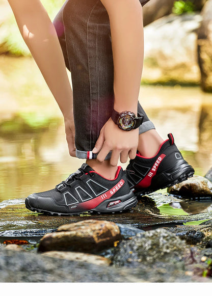 Men's Outdoor Hiking Shoes Off-Road Non-Slip Anti-Collision Breathable High-Quality Men's Boots Lockless Casual Cycling Shoes