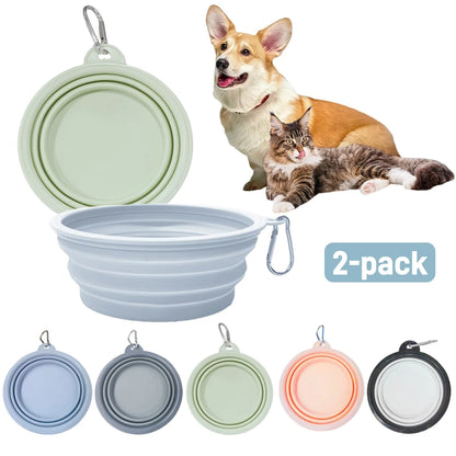 Collapsible Silicone Dog Bowls for Travel and Camping - Smarsty