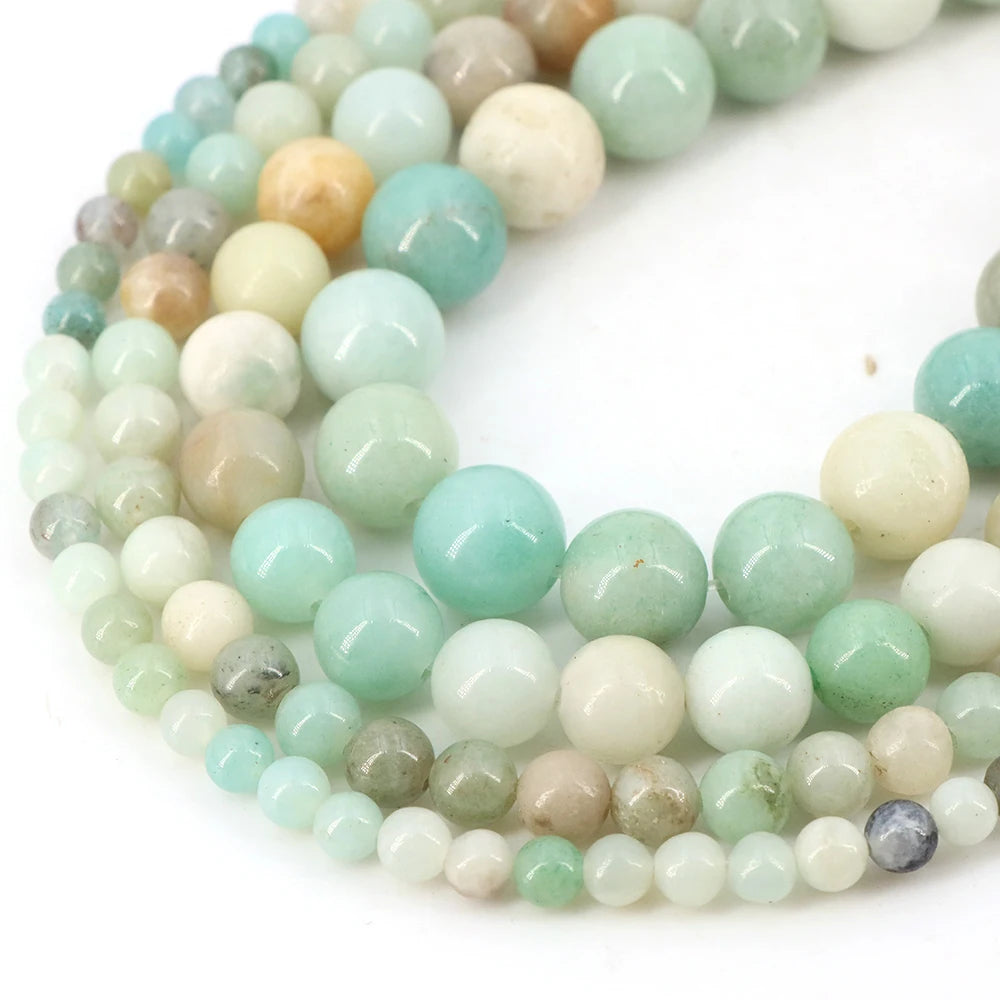 Natural Stone Beads Blue Tiger Eye Crystal Amethyst Rose Quartz Gemstone Bead for Jewelry Making Bracelet Necklace 4/6/8/10MM - Smarsty