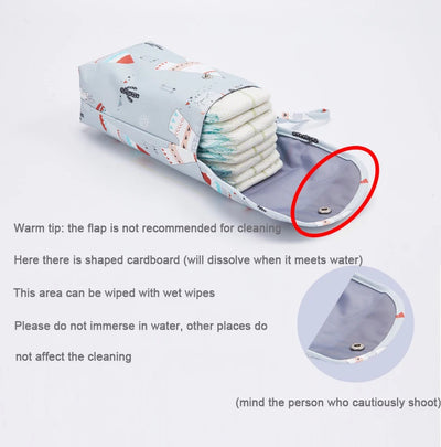 Baby Diaper Bag Waterproof Wet Dry Pack Mummy Storage Pouch Nappy Organizer Insert Tote Purse Travel Stroller Carry Bag by Smarsty
