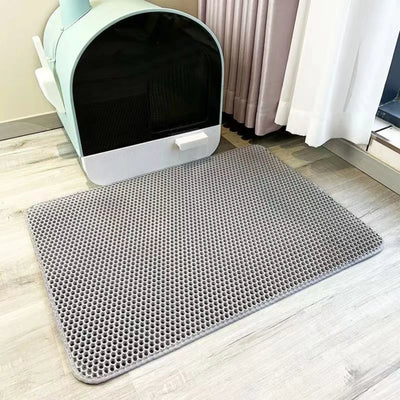 Extra Large Cat Litter Mat Heavy Duty Waterproof 2 Layer Non Slip Washable Pet Floor Protector Litter Box Sand Stopper - Smarsty