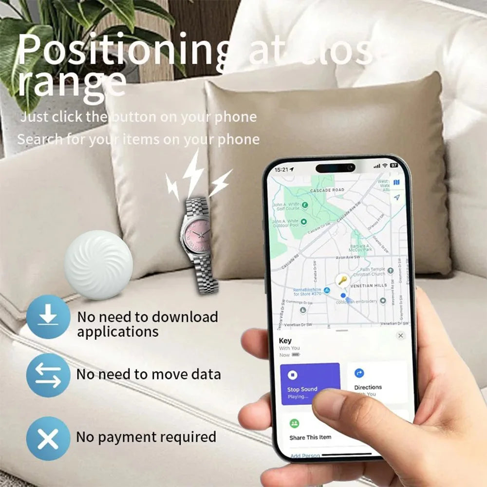 MRSVI Mini GPS Tracker with Apple Find My App Integration - Smarsty