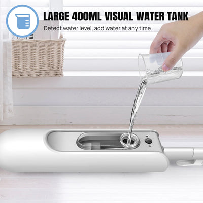 DayPlus Steam Mop & Detachable Steam Cleaner, 1500W Powerful Floor Steamer for Carpet Laminate Hardwood,2 Washable Pads, 400ml - Smarsty
