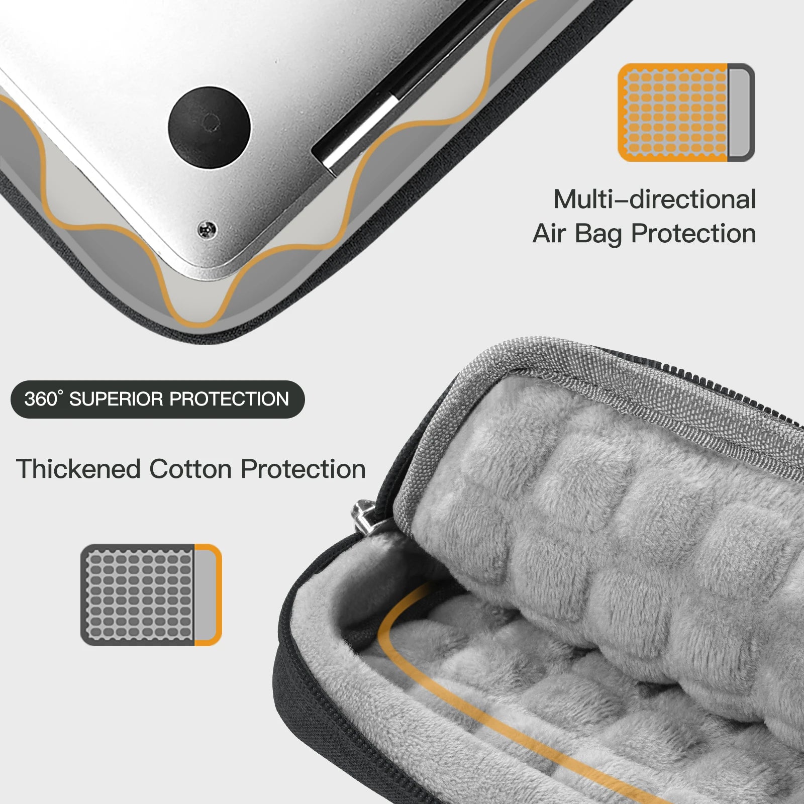 Laptop Sleeve For 12 To 15.6 Inch Laptops With Zipper