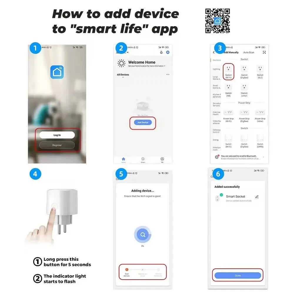 Tuya Smart Wifi Plug US Standard Wireless Outlet 10A Remote Control Smart Home Appliances Work With Alexa Google Home - Smarsty