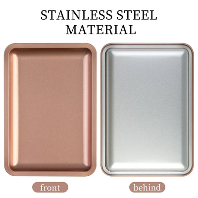Stainless Steel Nail Art Storage Tray with Versatile Functionality - Smarsty