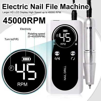 Professional Electric Nail Drill Machine for Manicure - Smarsty
