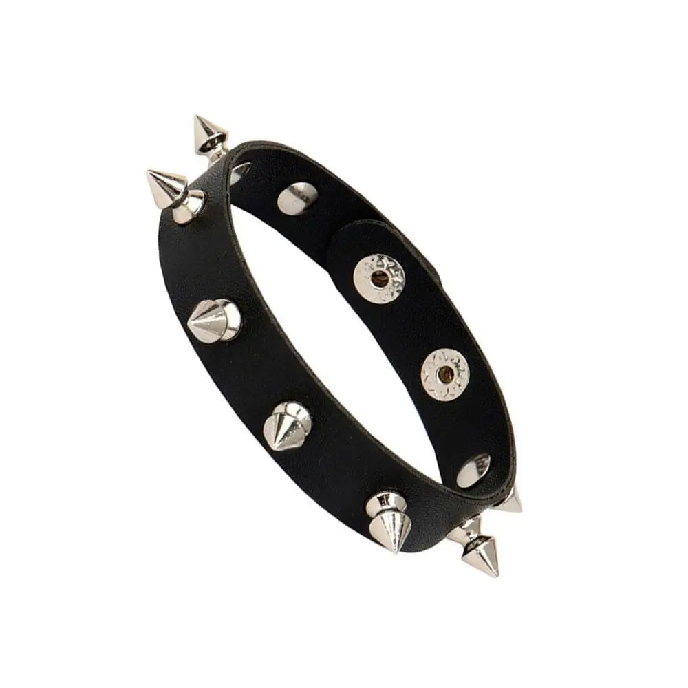 Punk Dark PU Chain Bracelet Multi Layered Fashion Jewelry - Smarsty
