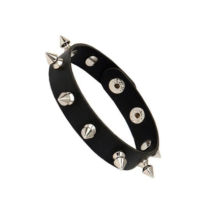 Punk Dark PU Chain Bracelet Multi Layered Fashion Jewelry - Smarsty