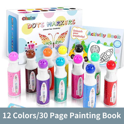 Ohuhu Washable Large Dot Makers Bingo Pen Mini Graffiti Flowing Pen Washable Paint Signature Pen Watercolor Pen Painting Tools - Smarsty