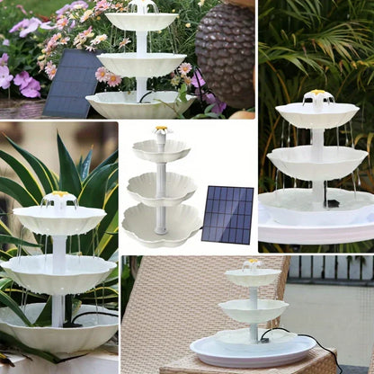 Solar Bird Bath Fountain with Detachable Pump for Garden Decor - Smarsty