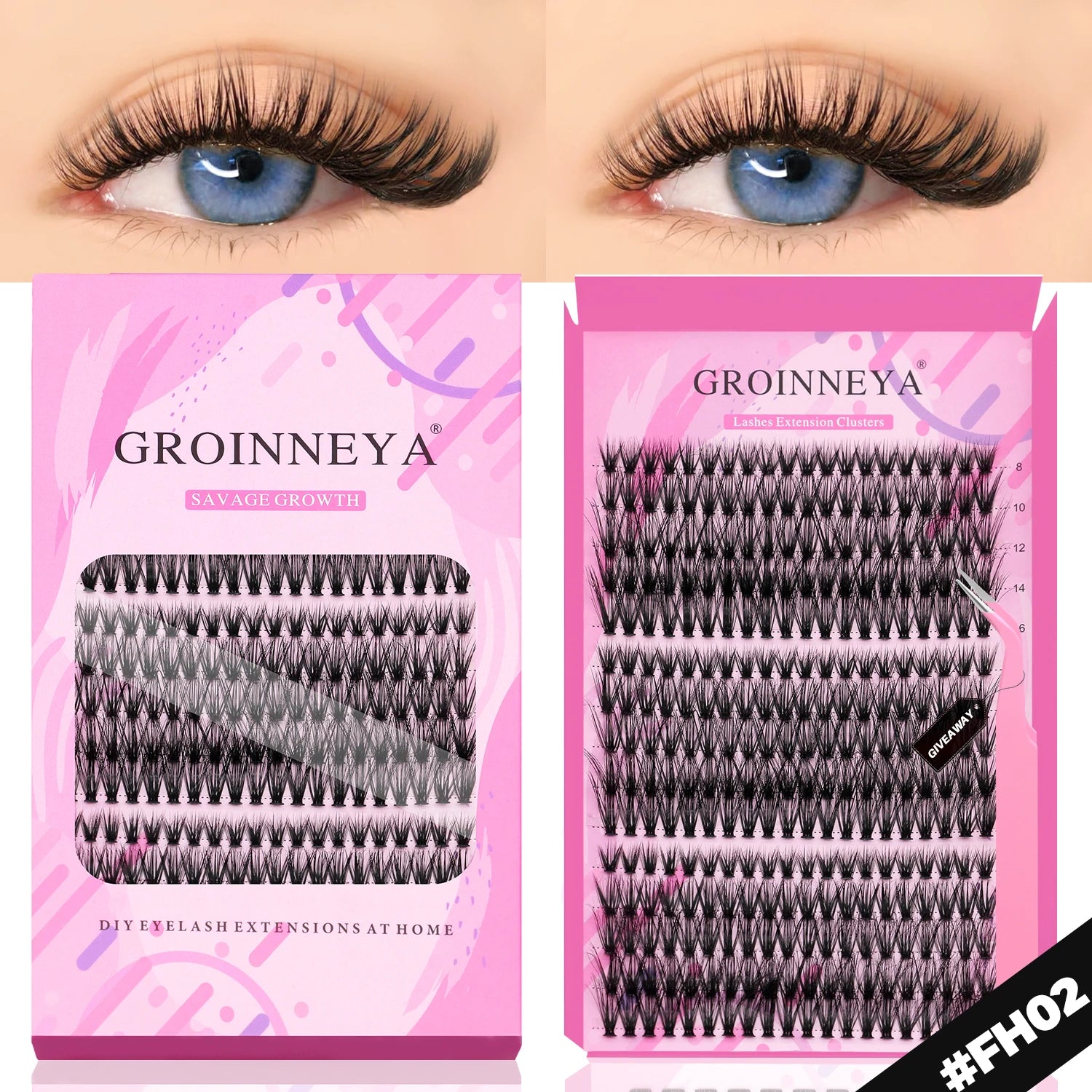 DIY Faux Mink Eyelash Extension Kit with Bond and Seal - Smarsty