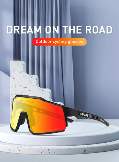 Kapvoe Cycling Glasses Polarized MTB Road Bike Glasses UV400 Protection Sunglasses Ultra Light Sport Eyewear Equipment by Smarsty