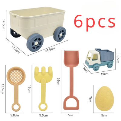 Beach Toys Sand Toys for Kids with Truck Car Sand Shovel Rake Sandbox Toys for Toddlers Kids Boys Cooking Pretend Play Kitchen by Smarsty